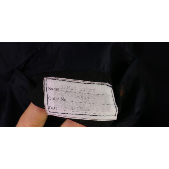 Savile of London Custom Dormeuil Wool Navy 2Btn Silver Metal Buttons Blazer 48XL - Picture 10 of 10